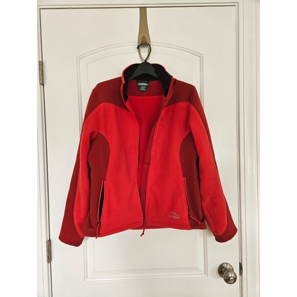 L.L. Bean Red‎ Wind Pro Polartec Jacket, Size Medium - Picture 1 of 11